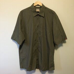Ashworth Golf 100% Cotton Utility Work Shirt Caddiecore Olive Green XXL